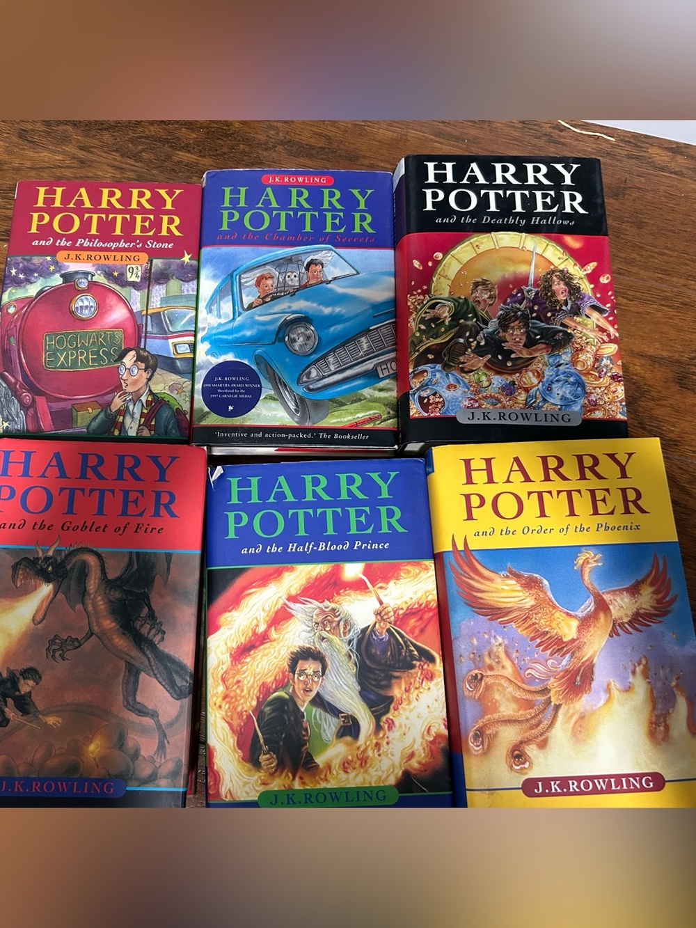 6 Harry Potter Canadian Editions 4 First Canadian Hardcovers J.K. Rowling Books